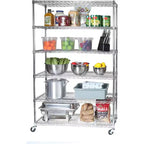 Seville Classics UltraDurable 6-Tier NSF Steel Wire Shelving Unit, 48 W x 18 D x 75 H
