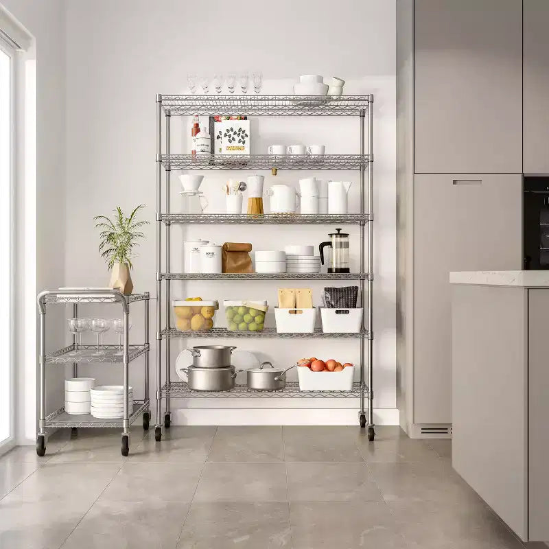 Étagère métallique UltraDurable Seville Classics à 6 niveaux certifiée NSF, 48 po L x 18 po P x 75 po H
