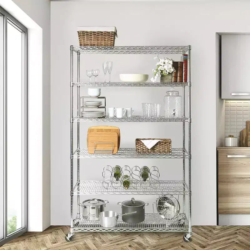 Étagère métallique UltraDurable Seville Classics à 6 niveaux certifiée NSF, 48 po L x 18 po P x 75 po H