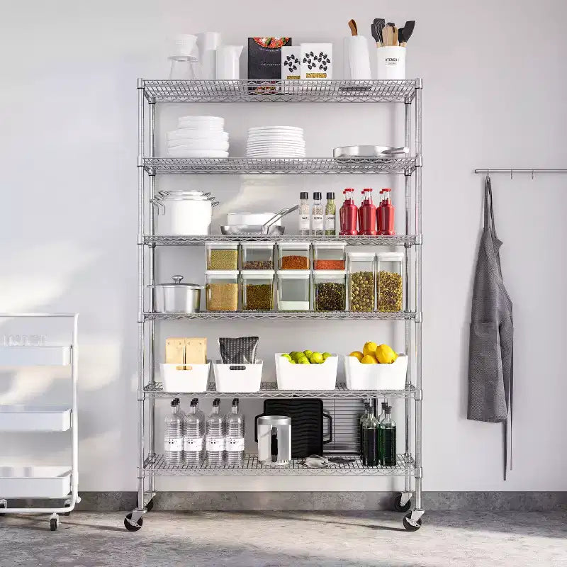 Étagère métallique UltraDurable Seville Classics à 6 niveaux certifiée NSF, 48 po L x 18 po P x 75 po H