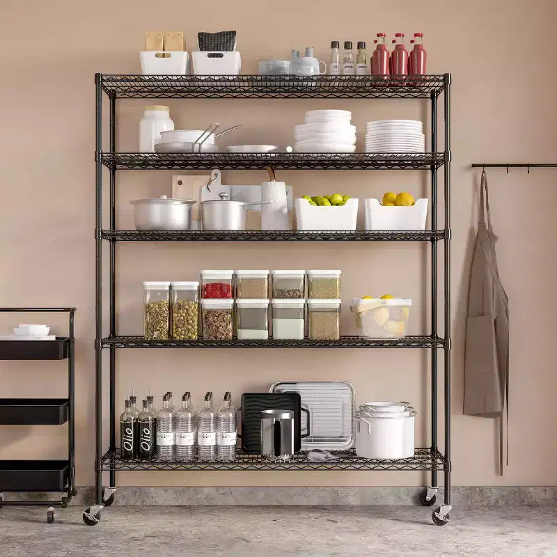 Étagère de rangement en fil d'acier ultra-durable à 5 niveaux, certifiée NSF, Seville Classics, 60 L x 72 H x 18 P