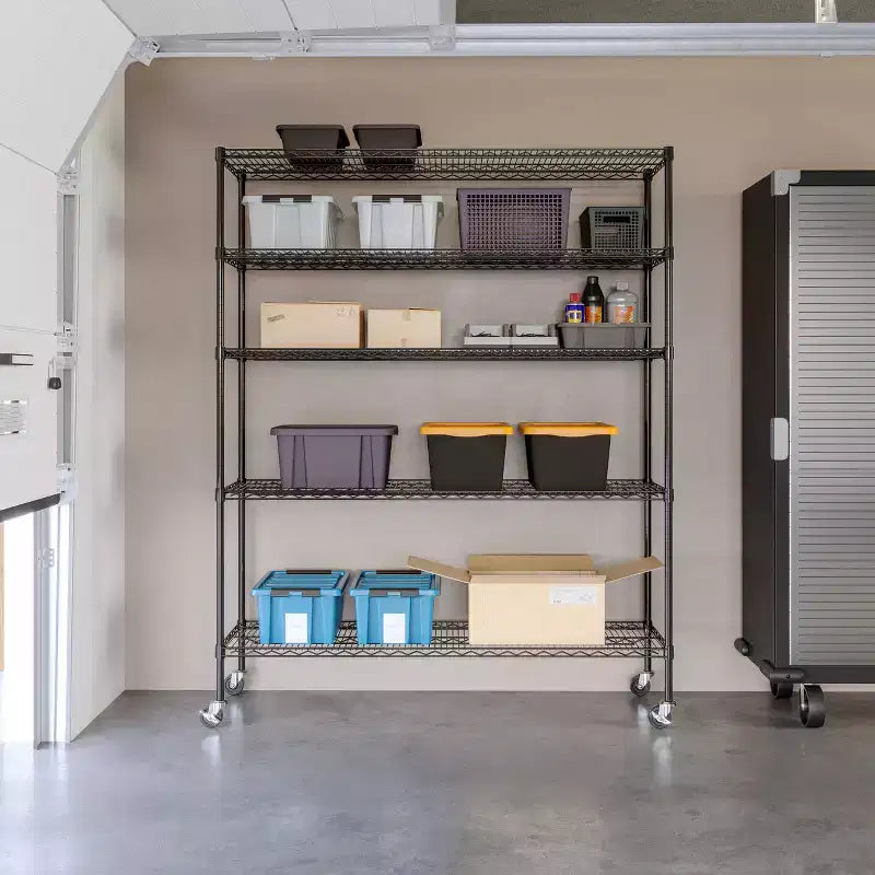 Étagère de rangement en fil d'acier ultra-durable à 5 niveaux, certifiée NSF, Seville Classics, 60 L x 72 H x 18 P