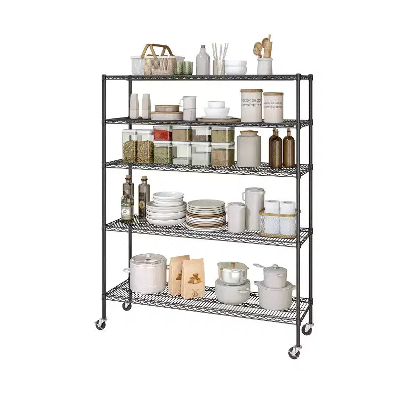 Étagère de rangement en fil d'acier ultra-durable à 5 niveaux, certifiée NSF, Seville Classics, 60 L x 72 H x 18 P