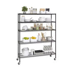 Seville Classics UltraDurable 5-Tier NSF-Certified Wire Steel Garage Storage Shelving Unit, 60 W x 72 H x 18 D