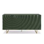 Christopher Knight Home Cheryiie Buffet moderne en bois et métal de 152 cm avec quatre portes ondulées goutte d'eau