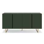 Christopher Knight Home Cheryiie Buffet moderne en bois et métal de 152 cm avec quatre portes ondulées goutte d'eau