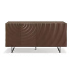 Christopher Knight Home Cheryiie Buffet moderne en bois et métal de 152 cm avec quatre portes ondulées goutte d'eau