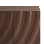 Christopher Knight Home Cheryiie Buffet moderne en bois et métal de 152 cm avec quatre portes ondulées goutte d'eau