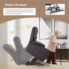 Fauteuil inclinable EROMMY avec massage et chaleur pour personnes âgées, avec 2 porte-gobelets