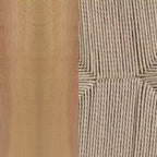 Merrick Lane Lot de 2 chaises de salle à manger empilables avec dossier en Y, cadres en bois massif, assises en corde en papier kraft tressé