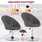 Chaise de Coiffeuse BestMassage Chaise de Maquillage Pivotante Moderne avec Hauteur Réglable Fauteuil d'Appoint