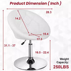 Chaise de Coiffeuse BestMassage Chaise de Maquillage Pivotante Moderne avec Hauteur Réglable Fauteuil d'Appoint