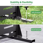 72 H47W Jardinière noire en métal Dovelina avec treillis brise-vue pour patio de café, jardin et balcons
