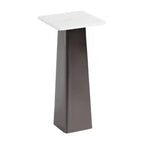 Kate and Laurel Quinley Square Marble Drink Table