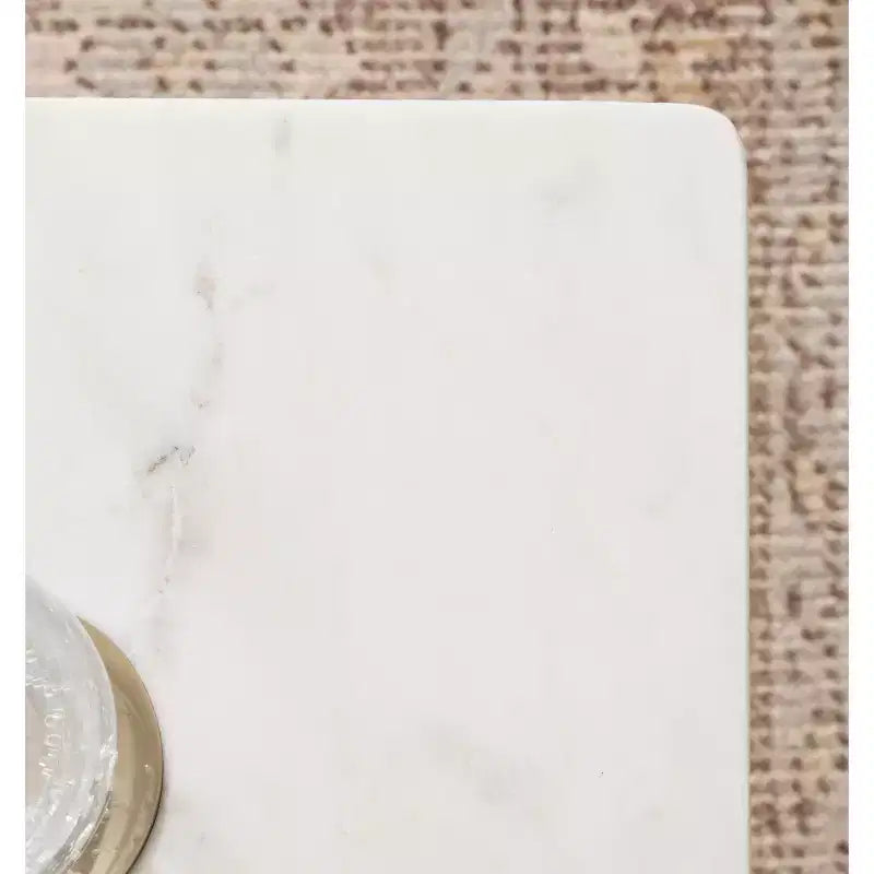 Table d'appoint carrée en marbre Kate and Laurel Quinley