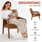 Yaheetech Lot de 2 chaises longues extra-larges en similicuir