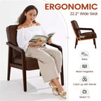 Yaheetech Lot de 2 chaises longues extra-larges en similicuir
