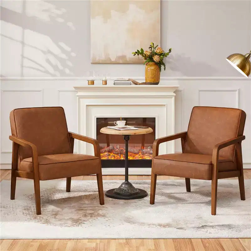 Yaheetech Lot de 2 chaises longues extra-larges en similicuir