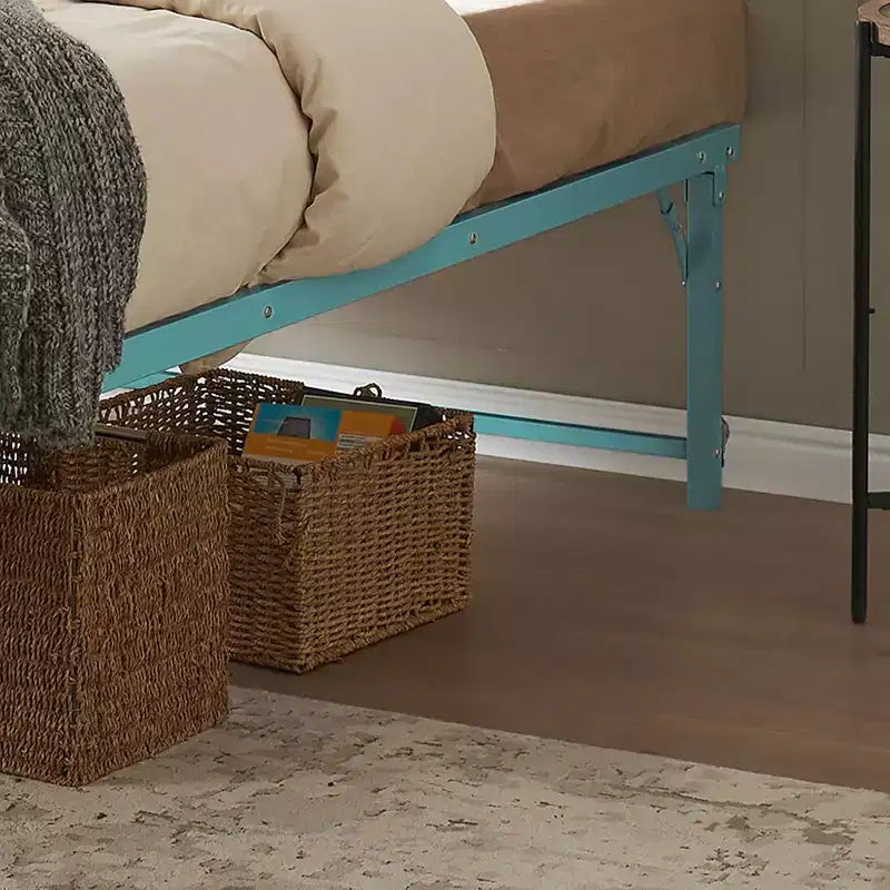 Cadre de lit gigogne escamotable en métal taille double avec roulettes de la marque Kings Brand Furniture - Solution compacte, robuste et élégante