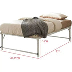 Cadre de lit gigogne escamotable en métal taille double avec roulettes de la marque Kings Brand Furniture - Solution compacte, robuste et élégante