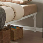 Cadre de lit gigogne escamotable en métal taille double avec roulettes de la marque Kings Brand Furniture - Solution compacte, robuste et élégante