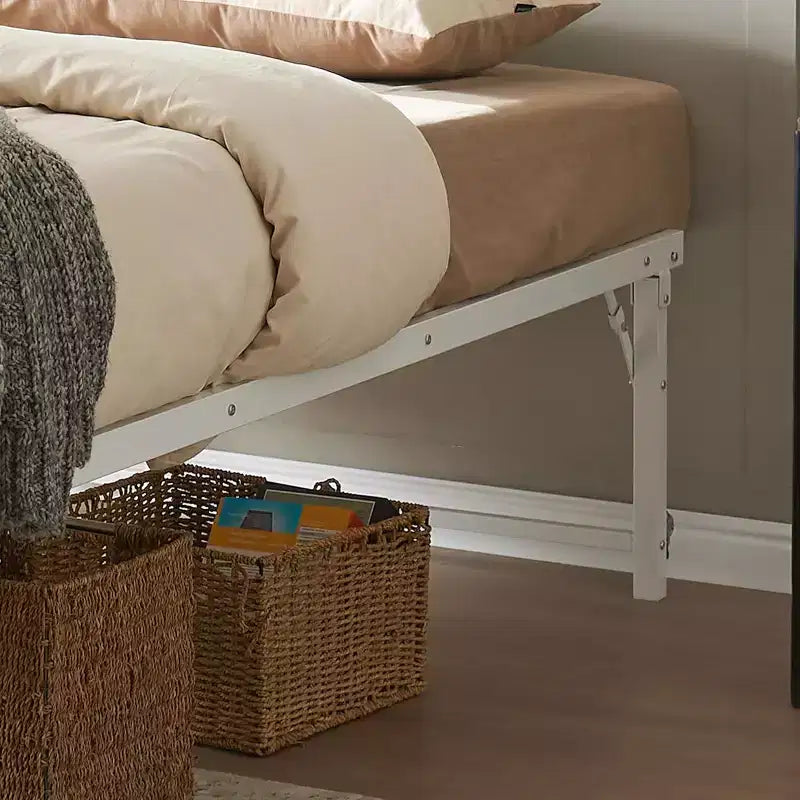 Cadre de lit gigogne escamotable en métal taille double avec roulettes de la marque Kings Brand Furniture - Solution compacte, robuste et élégante
