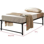 Cadre de lit gigogne escamotable en métal taille double avec roulettes de la marque Kings Brand Furniture - Solution compacte, robuste et élégante