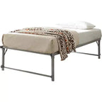 Cadre de lit gigogne escamotable en métal taille double avec roulettes de la marque Kings Brand Furniture - Solution compacte, robuste et élégante