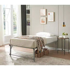 Cadre de lit gigogne escamotable en métal taille double avec roulettes de la marque Kings Brand Furniture - Solution compacte, robuste et élégante