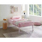 Cadre de lit gigogne escamotable en métal taille double avec roulettes de la marque Kings Brand Furniture - Solution compacte, robuste et élégante