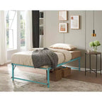 Cadre de lit gigogne escamotable en métal taille double avec roulettes de la marque Kings Brand Furniture - Solution compacte, robuste et élégante