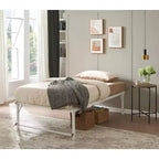 Cadre de lit gigogne escamotable en métal taille double avec roulettes de la marque Kings Brand Furniture - Solution compacte, robuste et élégante