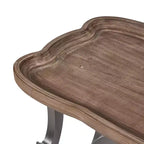 Table basse/d'appoint eHemco style ancien pour salon, pieds noirs et finition naturelle, grande