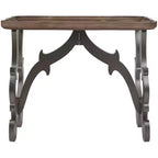 Table basse/d'appoint eHemco style ancien pour salon, pieds noirs et finition naturelle, grande