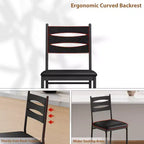 Tabourets de bar lot de 2/4, chaise de bar en similicuir avec dossier, coussin épais, tabourets de bar rembourrés hauteur comptoir avec repose-pieds pour îlot de cuisine