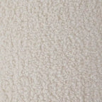Pouff de rangement rond touffeté en bouclette Donovan Ornavo Home - Blanc