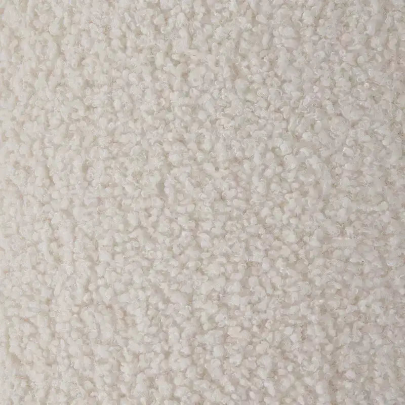 Pouff de rangement rond touffeté en bouclette Donovan Ornavo Home - Blanc