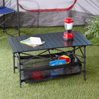 Collection Lakeside Table de Camping Pliante Portable d'Extérieur avec Sac de Rangement -