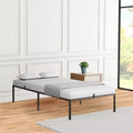 Bed Frame Heavy Duty Steel Slat Mattress Foundation No Box Spring Needed Easy To Assemble Noise Free
