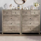 Commode à 5 tiroirs Garvee pour chambre à coucher, commode haute moderne avec tiroirs de rangement, commode en bois pour chambre à coucher, entrée, couloir