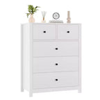 Commode à 5 tiroirs Garvee pour chambre à coucher, commode haute moderne avec tiroirs de rangement, commode en bois pour chambre à coucher, entrée, couloir