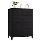 Commode à 5 tiroirs Garvee pour chambre à coucher, commode haute moderne avec tiroirs de rangement, commode en bois pour chambre à coucher, entrée, couloir