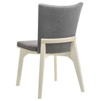 Chaises de salle à manger Astrid en tissu capitonné et en bois de GDFStudio (lot de 2)