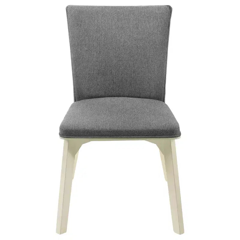 Chaises de salle à manger Astrid en tissu capitonné et en bois de GDFStudio (lot de 2)