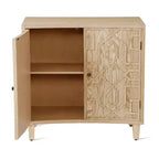 Christopher Knight Home Sonja Buffet d'appoint contemporain à motif géométrique avec étagères réglables et portes