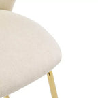 Tabouret de bar contemporain Christopher Knight Home Valeska rembourré avec pieds en métal doré (lot de 2)