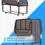 Mjkone Lit Pliant avec Matelas, Lit d'Appoint Portable, Lit de Camp, Lit d'Appoint Rembourré