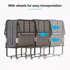 Mjkone Lit Pliant avec Matelas, Lit d'Appoint Portable, Lit de Camp, Lit d'Appoint Rembourré