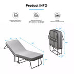 Mjkone Lit Pliant avec Matelas, Lit d'Appoint Portable, Lit de Camp, Lit d'Appoint Rembourré