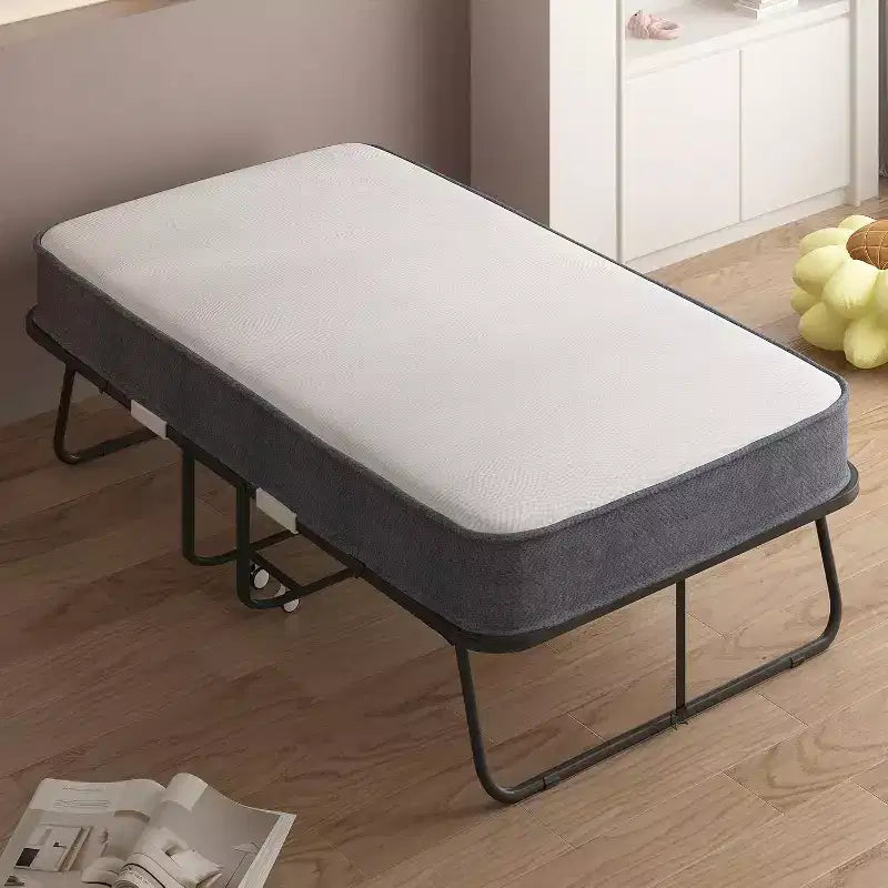 Mjkone Lit Pliant avec Matelas, Lit d'Appoint Portable, Lit de Camp, Lit d'Appoint Rembourré